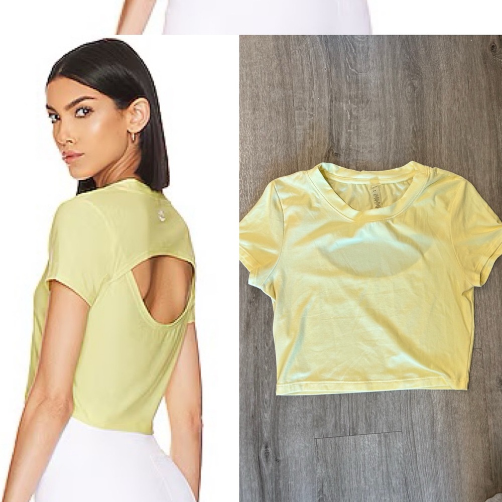 NWOT Beyond Yoga Yellow Crop Top